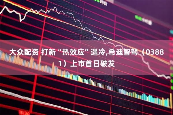 大众配资 打新“热效应”遇冷,希迪智驾（03881）上市首日破发